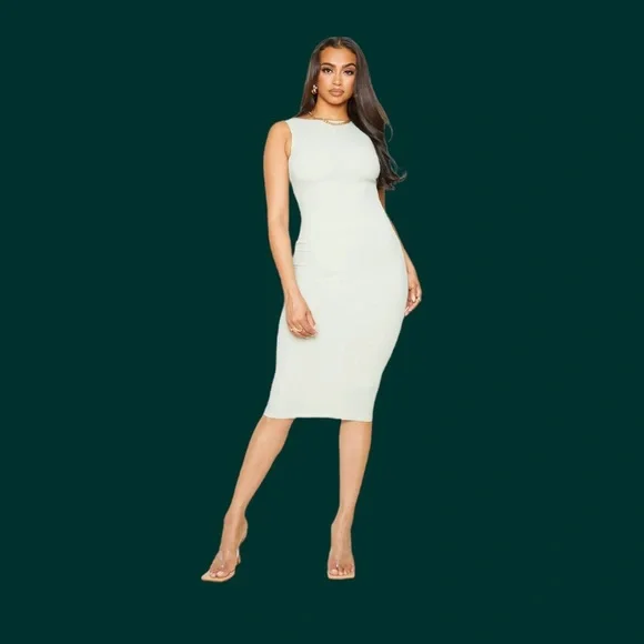 sage green ribbed dress Sage Green Ribbed Maxi Dress